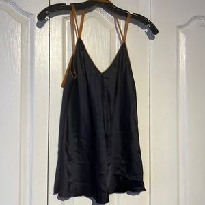 Helmet Lang Silk Navy Top